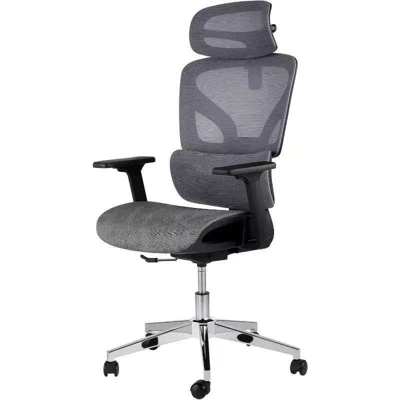 Chaise de bureau ergonomique Acekool en maille à dossier haut, accoudoirs 4D, soutien lombaire et profondeur d'assise réglables, bureau à domicile