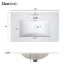 Meuble-lavabo de salle de bain avec vasque intégrée, meuble de rangement de salle de bain moderne avec 2 portes à fermeture douce, étagères réglables, meubles-lavabos