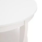 TUYOHW Table basse orientale élégante, Table basse à 2 niveaux pour salon, Table d'appoint ronde avec étagère ouverte, Table basse de rangement pour la décoration intérieure
