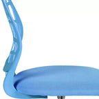 Chaise de bureau pivotante à roulettes, réglable en hauteur, HomeRoots bleu et blanc