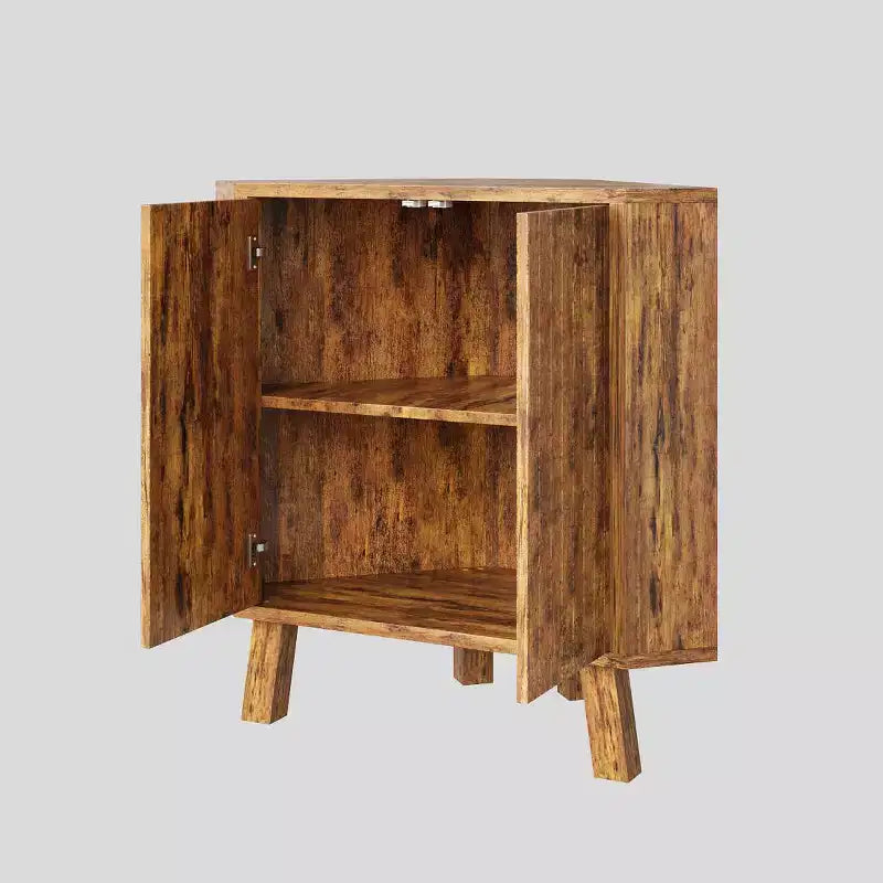 Meuble d'angle de ferme avec étagère réglable, rangement à 3 niveaux pour salon et cuisine