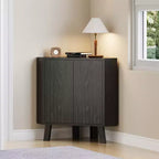 Meuble d'angle de ferme avec étagère réglable, rangement à 3 niveaux pour salon et cuisine