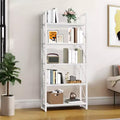 5 Tier Industrial Bookshelf Bookcase Storage Wood Rack Display Home Living Room