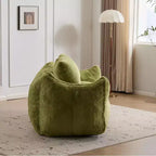 Pouf géant Okak avec 2 oreillers, pouf avec mousse à mémoire de forme pour 2, chaise longue de sol pour le salon