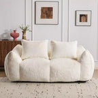 Pouf géant Okak avec 2 oreillers, pouf avec mousse à mémoire de forme pour 2, chaise longue de sol pour le salon
