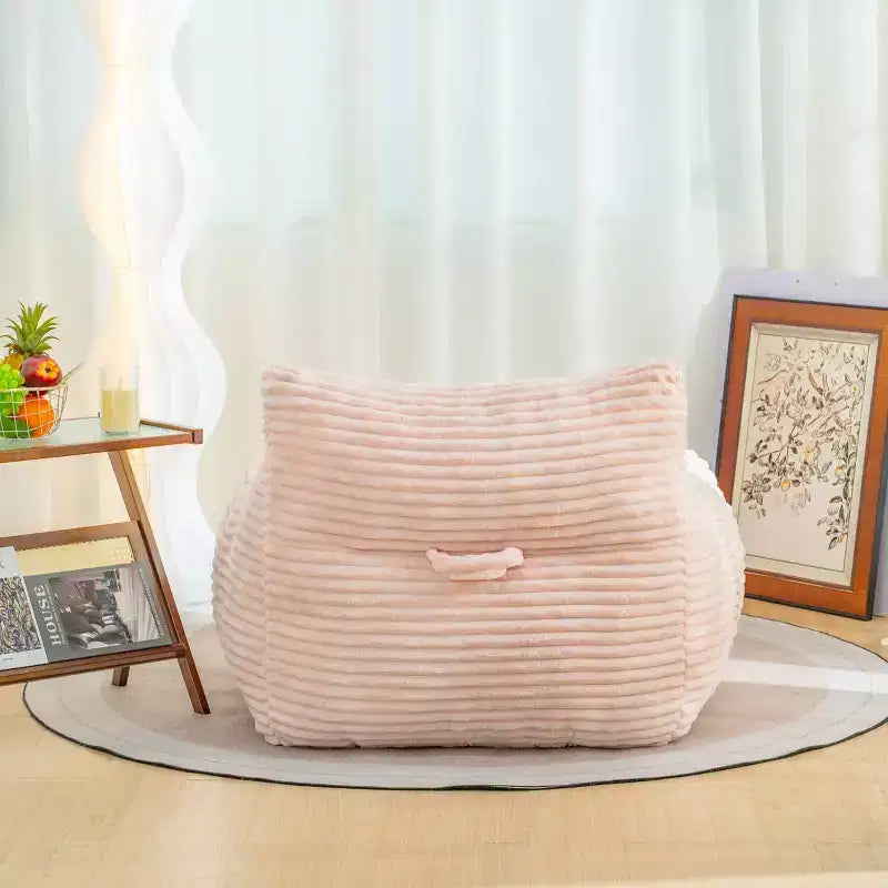 Okak Pouf Géant en Velours Côtelé, Canapé Paresseux Moderne avec Accoudoirs et Mousse Haute Résilience, Grand Pouf pour Salon