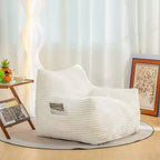 Okak Pouf Géant en Velours Côtelé, Canapé Paresseux Moderne avec Accoudoirs et Mousse Haute Résilience, Grand Pouf pour Salon