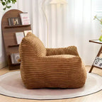 Okak Pouf Géant en Velours Côtelé, Canapé Paresseux Moderne avec Accoudoirs et Mousse Haute Résilience, Grand Pouf pour Salon