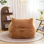 Okak Pouf Géant en Velours Côtelé, Canapé Paresseux Moderne avec Accoudoirs et Mousse Haute Résilience, Grand Pouf pour Salon
