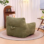 Okak Pouf Géant en Velours Côtelé, Canapé Paresseux Moderne avec Accoudoirs et Mousse Haute Résilience, Grand Pouf pour Salon