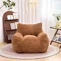 Okak Pouf Géant en Velours Côtelé, Canapé Paresseux Moderne avec Accoudoirs et Mousse Haute Résilience, Grand Pouf pour Salon