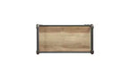 Étagères rectangulaires TUYOHW, étagère de rangement ouverte avec tube en acier rond, bibliothèques pour salon, bureau, gris + chêne