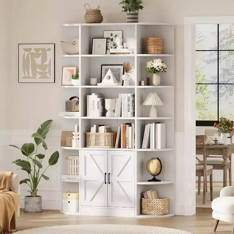 Acekool Étagère pour enfants de 190,5 cm de haut à 6 niveaux avec armoire de rangement et portes, organisateur pour chambre à coucher