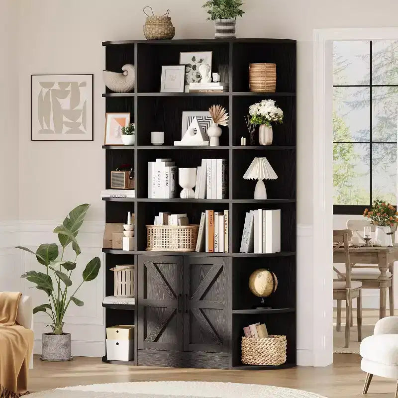 Acekool Étagère pour enfants de 190,5 cm de haut à 6 niveaux avec armoire de rangement et portes, organisateur pour chambre à coucher