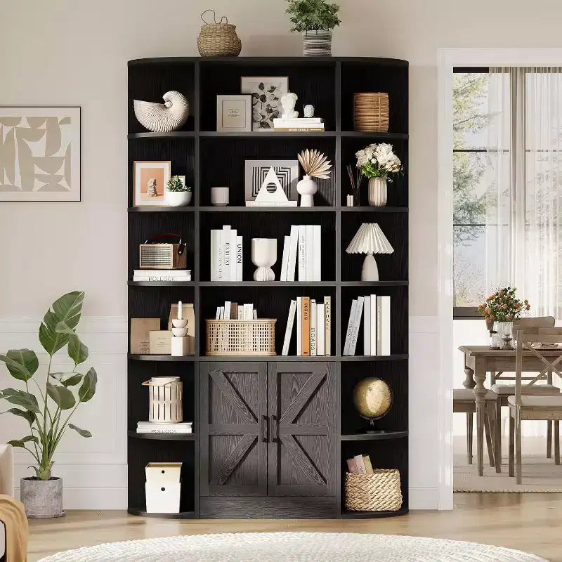 Acekool Étagère pour enfants de 190,5 cm de haut à 6 niveaux avec armoire de rangement et portes, organisateur pour chambre à coucher