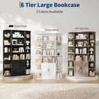 Acekool Étagère pour enfants de 190,5 cm de haut à 6 niveaux avec armoire de rangement et portes, organisateur pour chambre à coucher