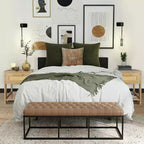 Tables de chevet lot de 2, petite commode de rangement moderne en rotin avec 2 tiroirs et 2 étagères de rangement ouvertes, table d'appoint de chevet pour chambre à coucher