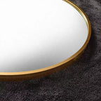 Miroir arqué doré 58x18 avec support. Miroir autoportant pleine longueur avec cadre léger en aluminium