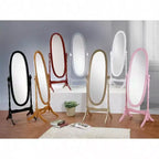 Miroir de courtoisie traditionnel de style « Black Queen Anne ». Miroir inclinable sur pied pleine longueur pour une décoration intérieure élégante