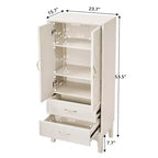 Garde-manger de cuisine de 136 cm de haut, buffet moderne avec tiroirs pour entrée, couloir, salon, cuisine