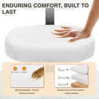 Chaise de bureau à jambes croisées KERDOM, chaise de yoga à genoux pour méditation et TDAH, réglable en hauteur, avec support lombaire, repose-pieds élargi et roulettes, noir