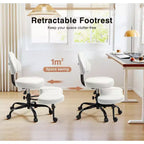 Chaise de bureau à jambes croisées KERDOM, chaise de yoga à genoux pour méditation et TDAH, réglable en hauteur, avec support lombaire, repose-pieds élargi et roulettes, noir