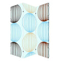 HomeRoots 72 Blue Canvas Folding Three Panel Screen Room Divider