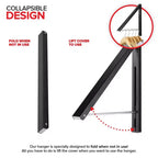 Porte-vêtements mural rétractable et pliable, noir