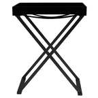 vidaXL Table pliante d'appoint pliable avec cadre en fer et MDF