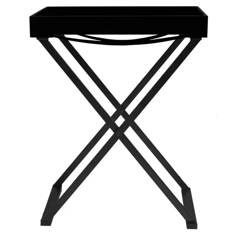 vidaXL Table pliante d'appoint pliable avec cadre en fer et MDF