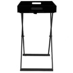 vidaXL Table pliante d'appoint pliable avec cadre en fer et MDF