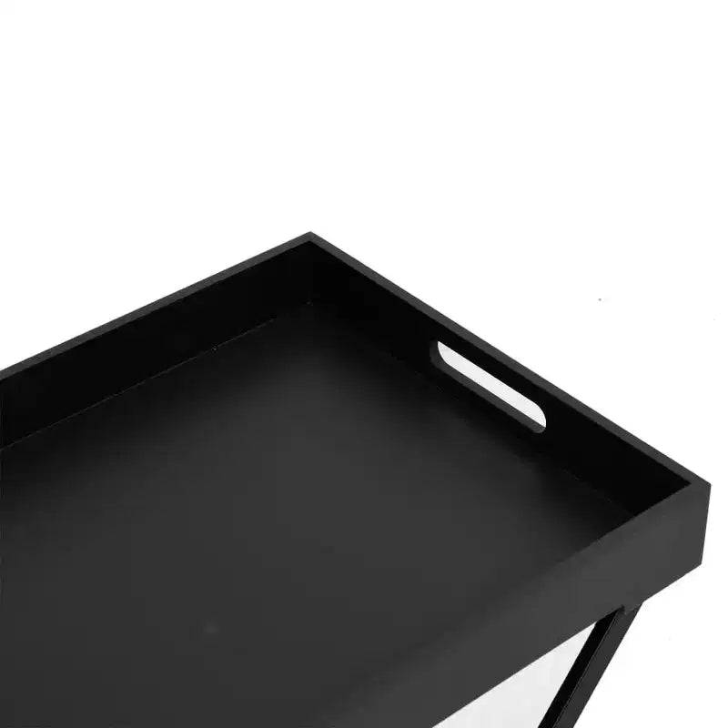 vidaXL Table pliante d'appoint pliable avec cadre en fer et MDF