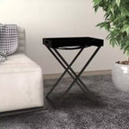 vidaXL Table pliante d'appoint pliable avec cadre en fer et MDF