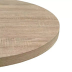 vidaXL Table de bistrot Table de cuisine Table de bar Table de salle à manger Bois d'ingénierie et acier Rond - Chêne 60 x 75 cm