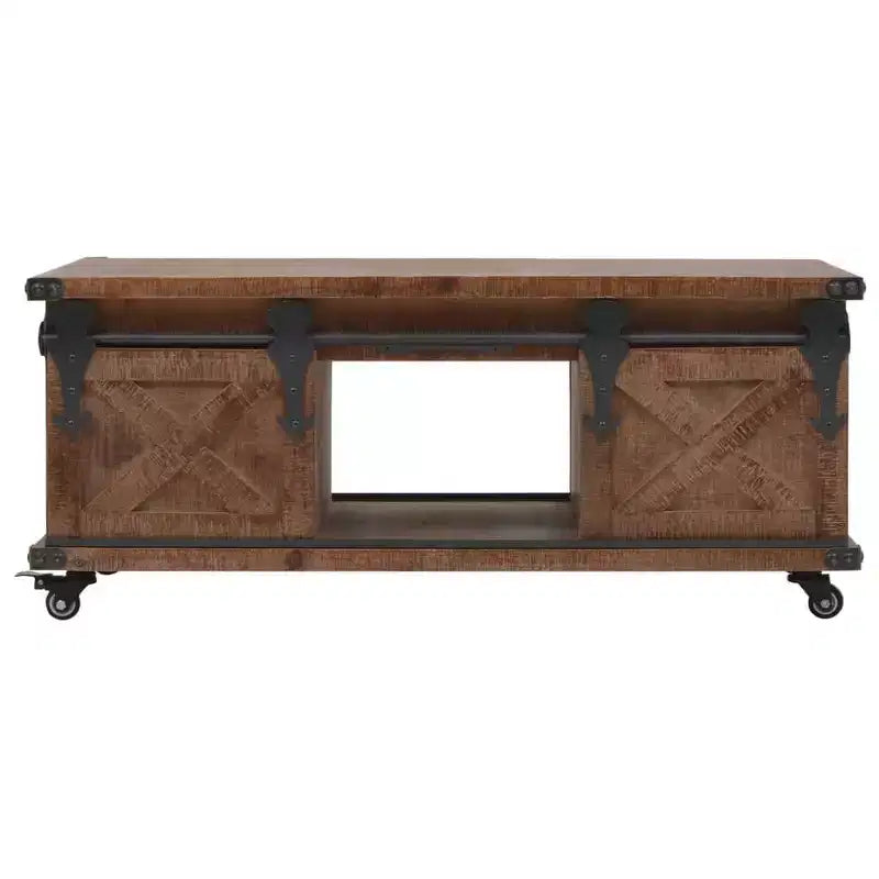 vidaXL Table basse en bois de sapin massif 91 x 51 x 38 cm Marron