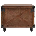 vidaXL Table basse en bois de sapin massif 91 x 51 x 38 cm Marron