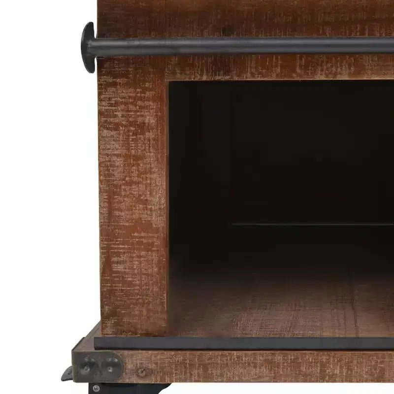 vidaXL Table basse en bois de sapin massif 91 x 51 x 38 cm Marron
