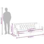 vidaXL Canapé convertible avec accoudoirs Canapé-lit en velours inclinable Causeuse