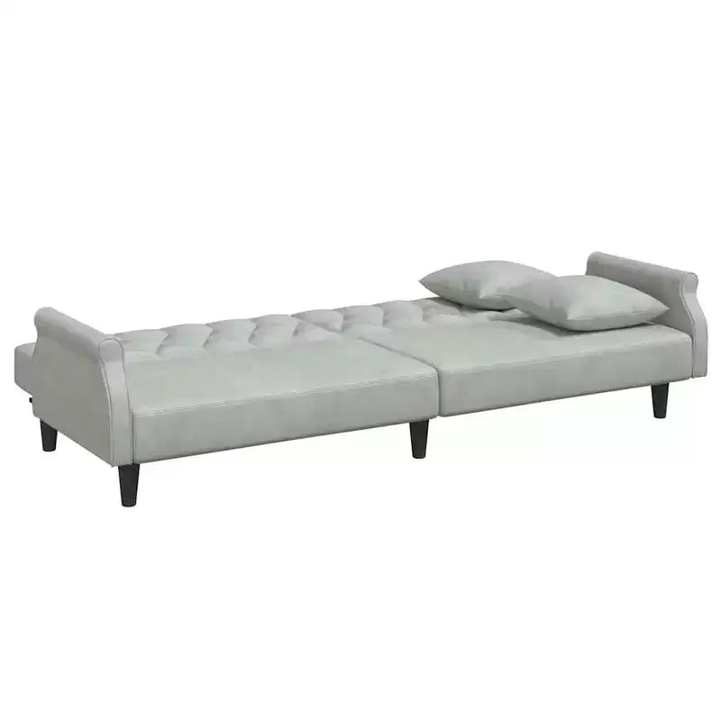 vidaXL Canapé convertible avec accoudoirs Canapé-lit en velours inclinable Causeuse