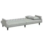vidaXL Canapé convertible avec accoudoirs Canapé-lit en velours inclinable Causeuse
