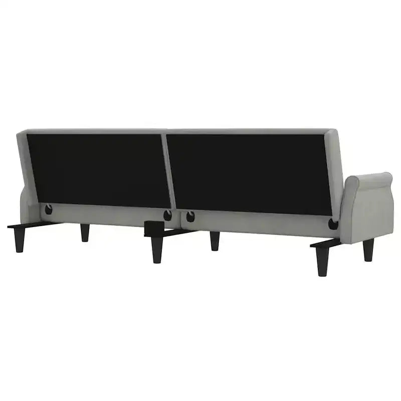 vidaXL Canapé convertible avec accoudoirs Canapé-lit en velours inclinable Causeuse