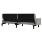 vidaXL Canapé convertible avec accoudoirs Canapé-lit en velours inclinable Causeuse