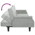 vidaXL Canapé convertible avec accoudoirs Canapé-lit en velours inclinable Causeuse