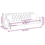 vidaXL Canapé convertible avec accoudoirs Canapé-lit en velours inclinable Causeuse