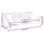 vidaXL Canapé convertible avec accoudoirs Canapé-lit en velours inclinable Causeuse