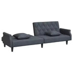 vidaXL Canapé convertible avec accoudoirs Canapé-lit en velours inclinable Causeuse