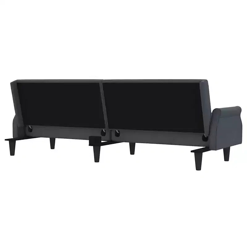 vidaXL Canapé convertible avec accoudoirs Canapé-lit en velours inclinable Causeuse