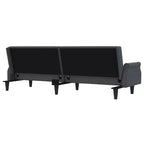 vidaXL Canapé convertible avec accoudoirs Canapé-lit en velours inclinable Causeuse