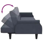 vidaXL Canapé convertible avec accoudoirs Canapé-lit en velours inclinable Causeuse