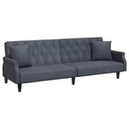 vidaXL Canapé convertible avec accoudoirs Canapé-lit en velours inclinable Causeuse